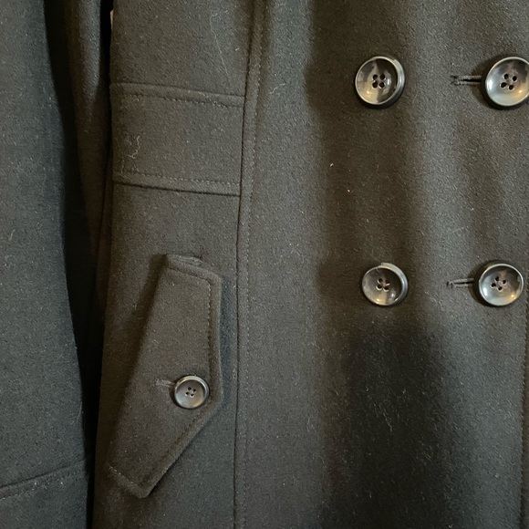 Old Navy Sz Med Black Pea Coat. - Picture 7 of 17